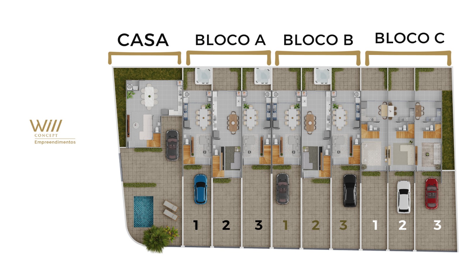 Duplex Servidão Pacífico