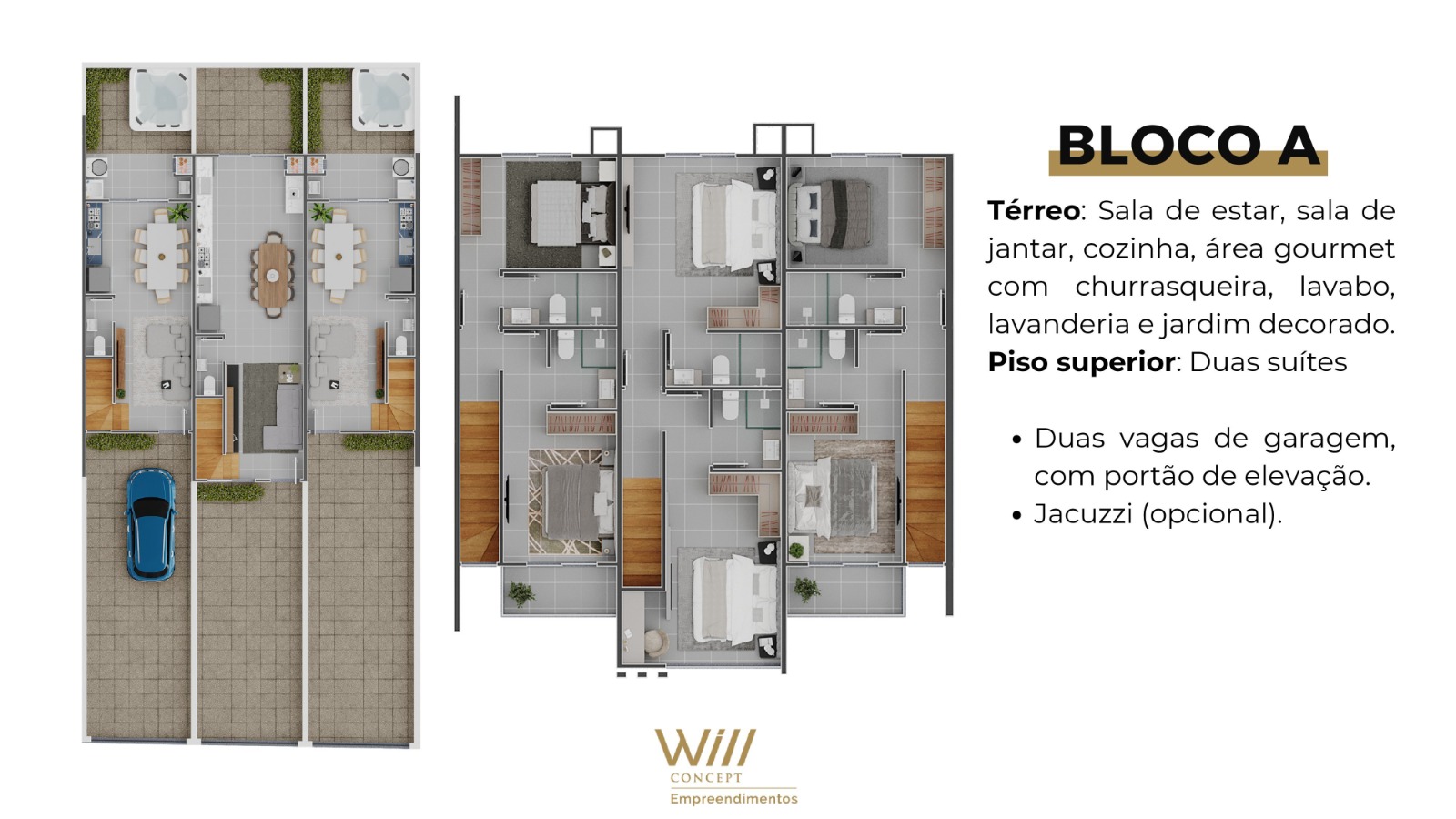 Duplex Servidão Pacífico