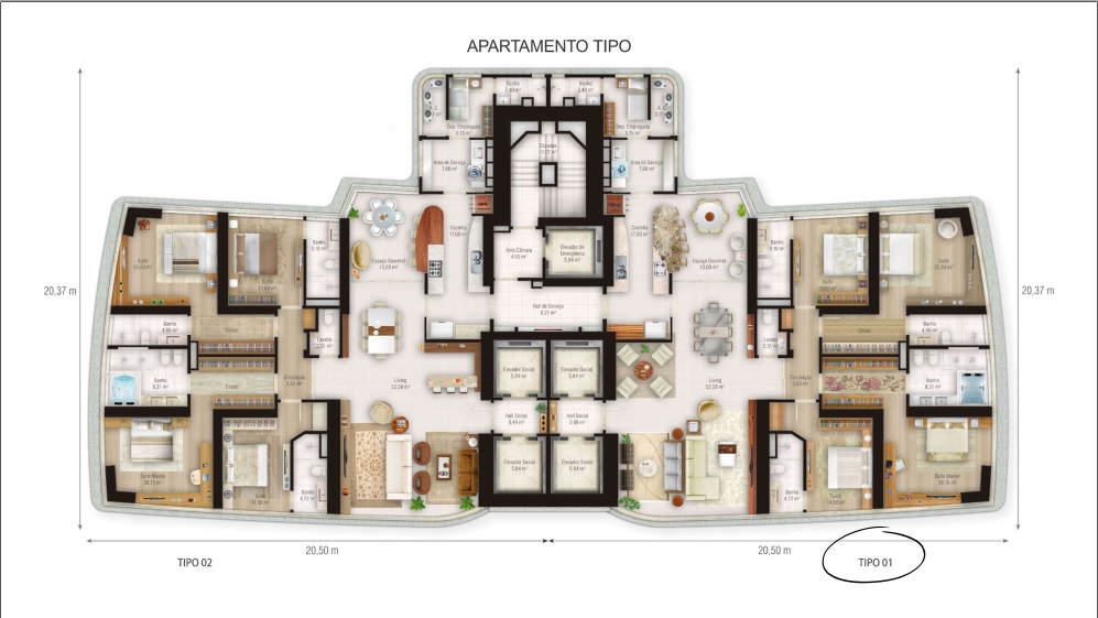 Dpto. en Las Gemelas de Camboriu (Yacht House)
